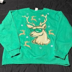Cool deer holiday sweater